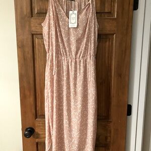 Pink flowy summer dress, M